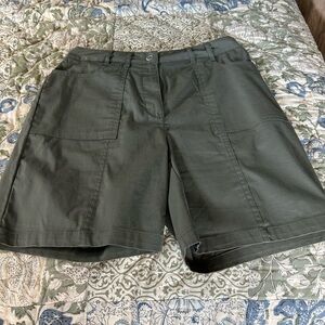 Karen Scott Olive Cargo Shorts
